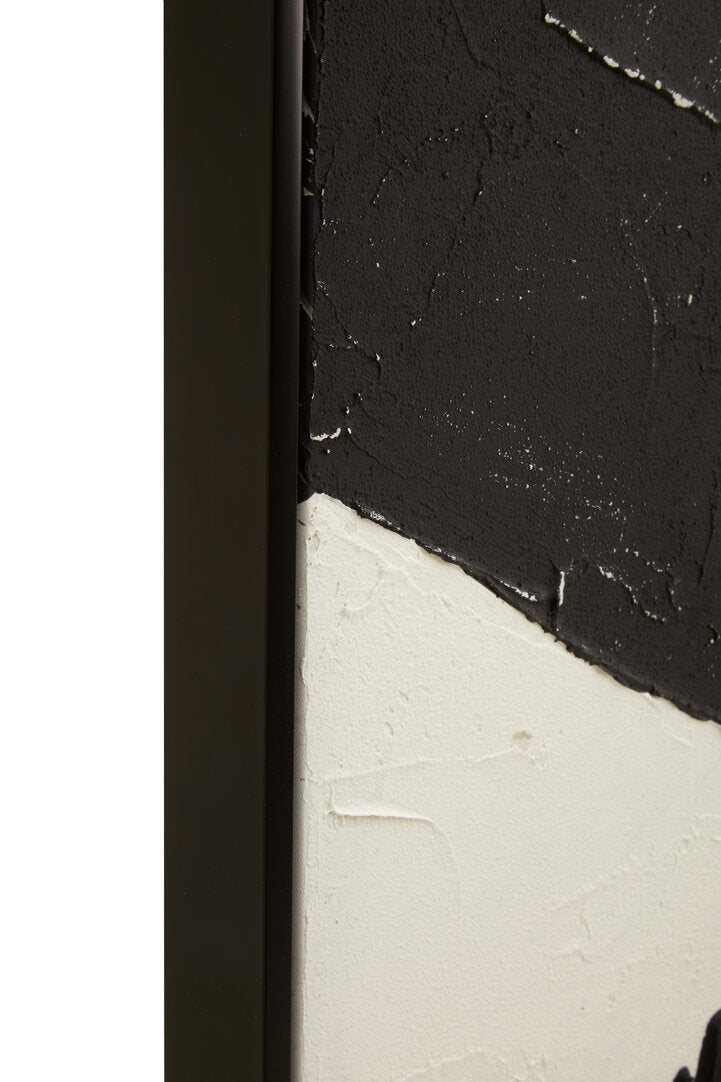 Astratto Black and White Abstract Hand Painted Wall Art