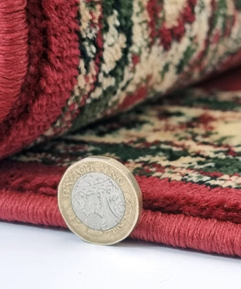 Red Traditional Oriental Style Vintage Rug