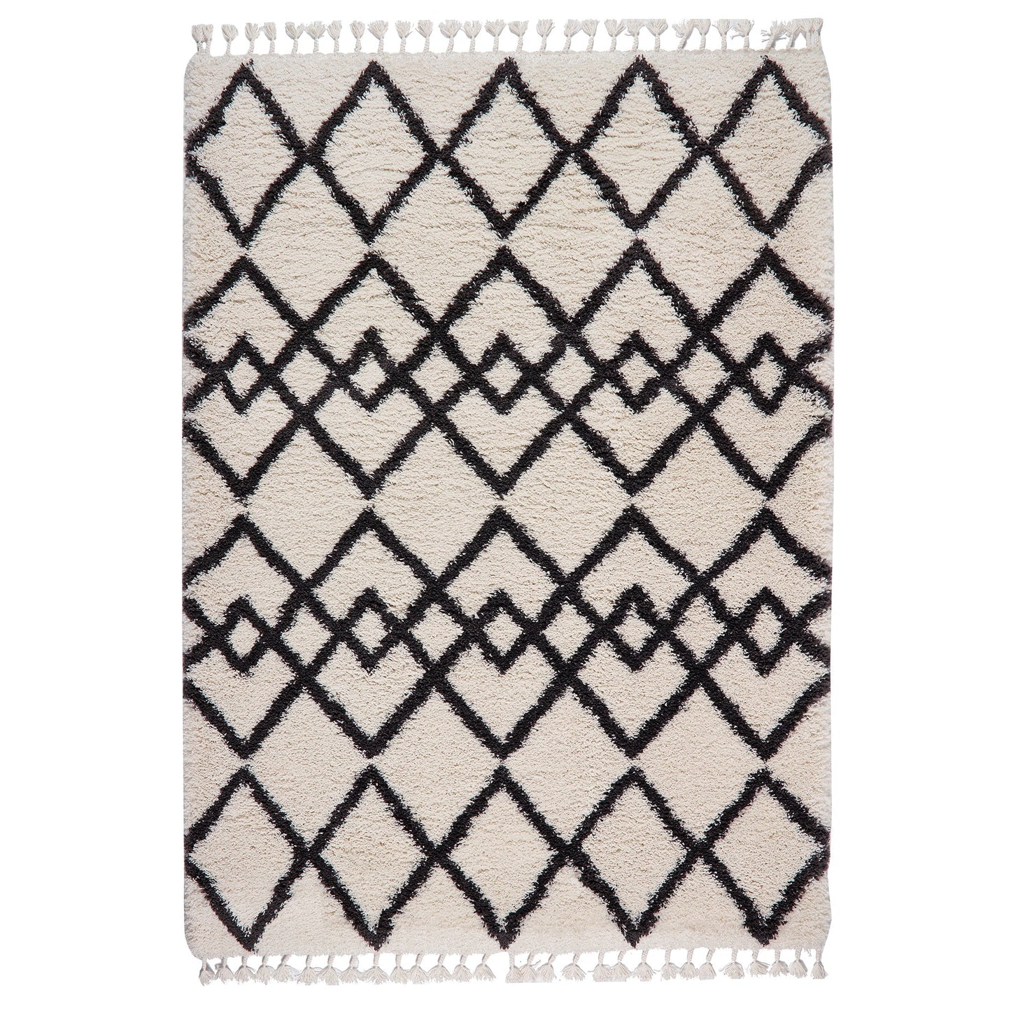 Origins Morocco Ivory and Charcoal Geometric Rug