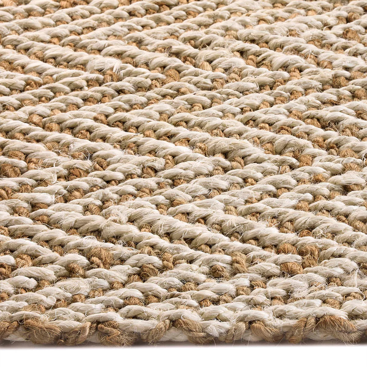 Origin Large Jute Herringbone Geometric Rug