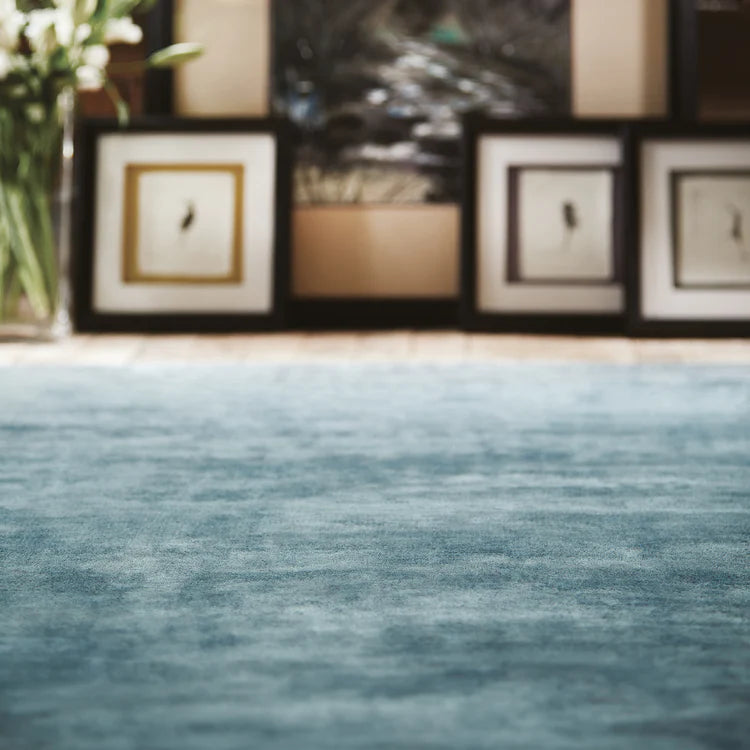 Rug Guru Karma Aegean Silky Blue Viscose Rug