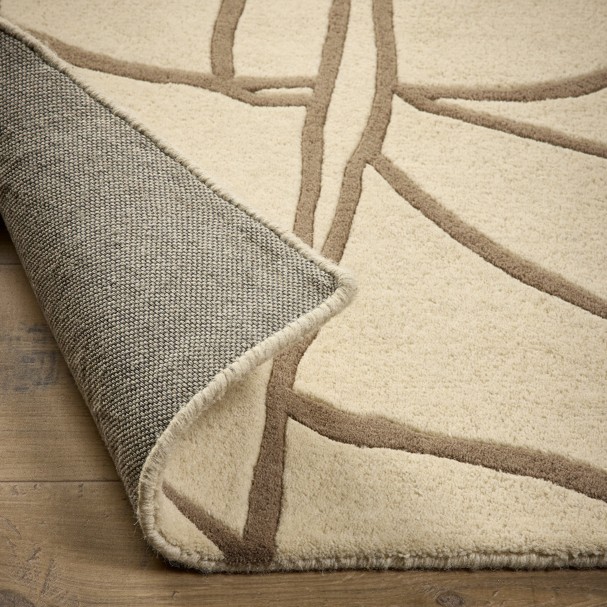 Origins Kintsugi Cream Abstract Wool Rug