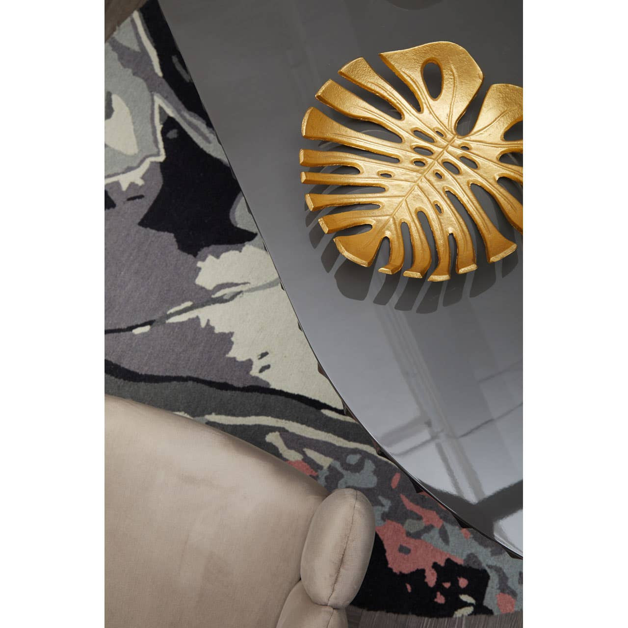 Round Multi-Coloured Abstract Design Rug 200cm x 200cm