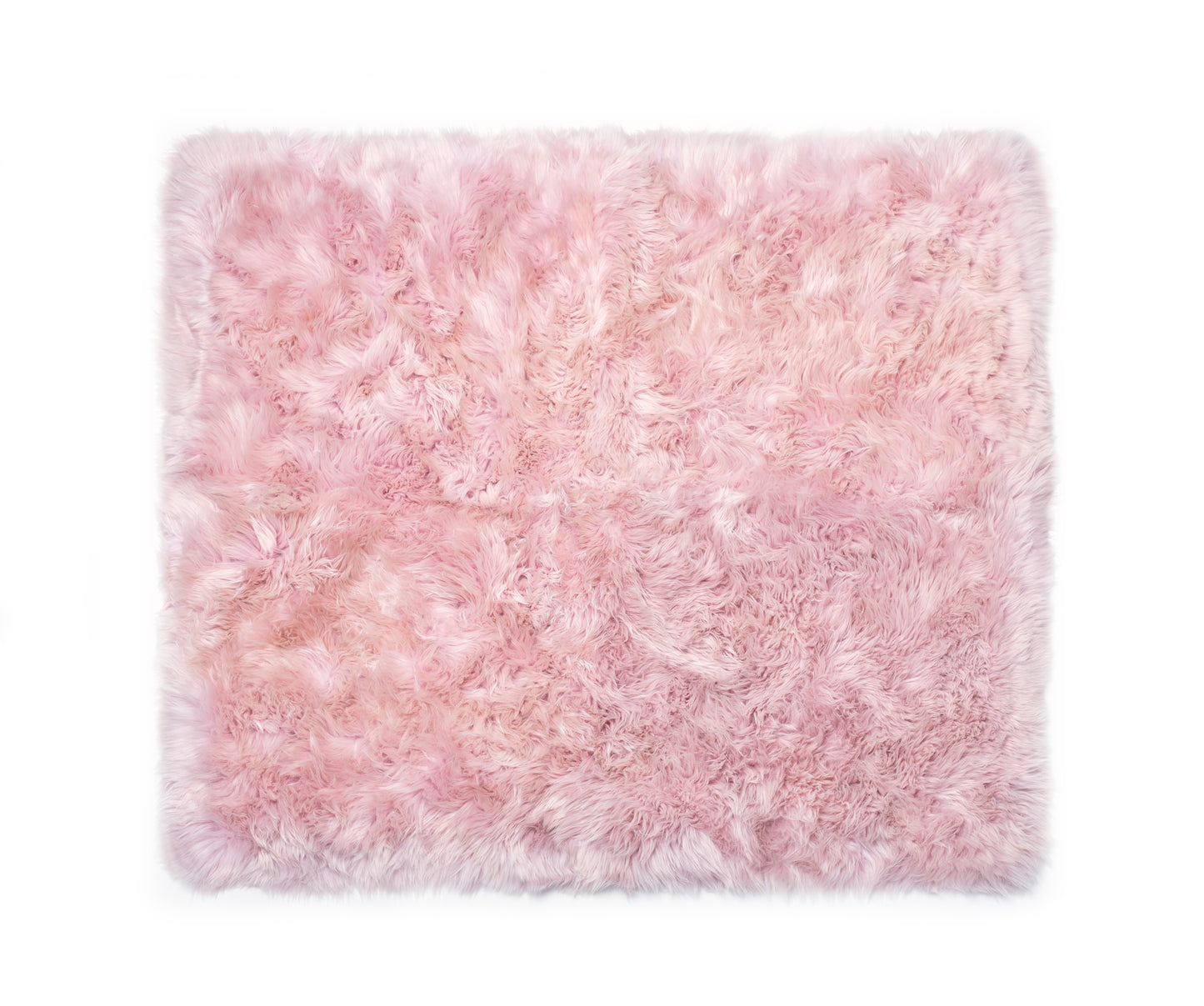 Pink Rectangle Genuine NZ Sheepskin Rug 130 x 150cm