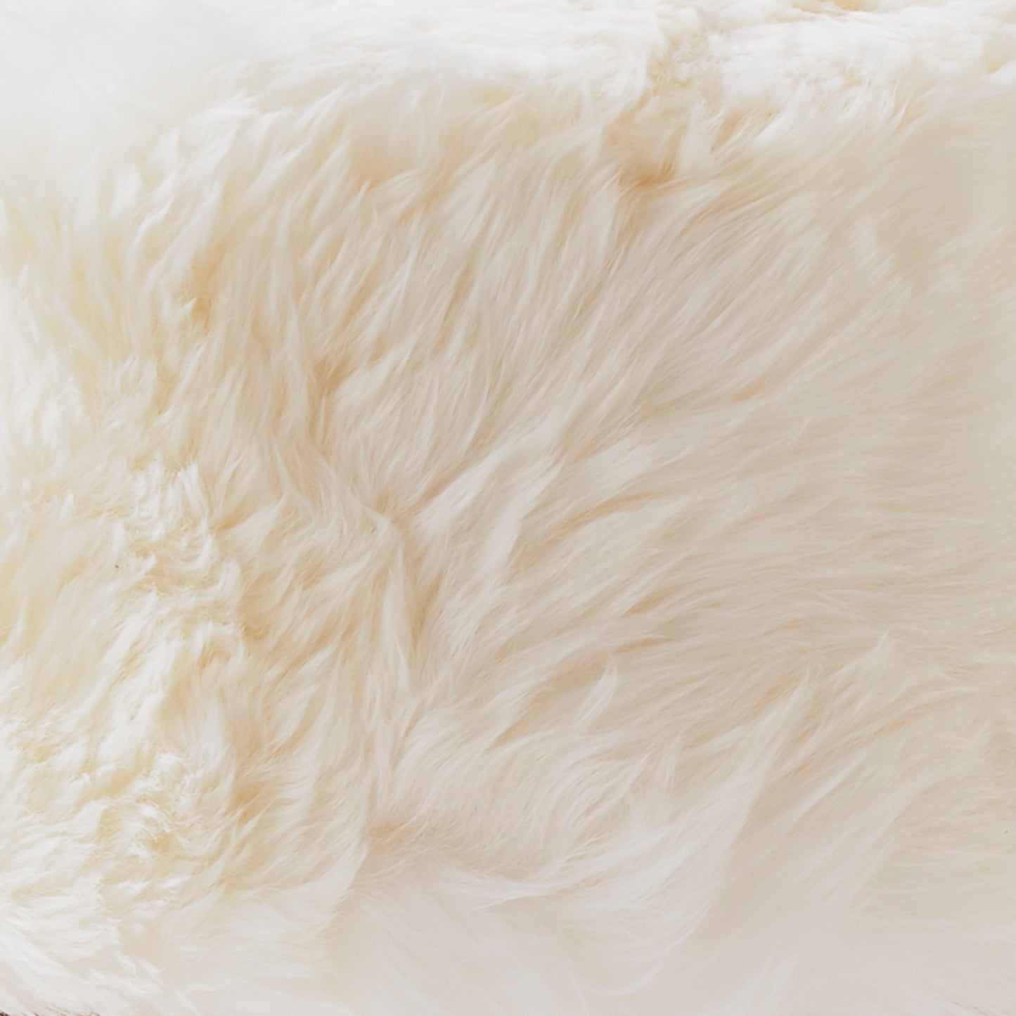 Sheepskin Wood Stool - Woodstain Natural