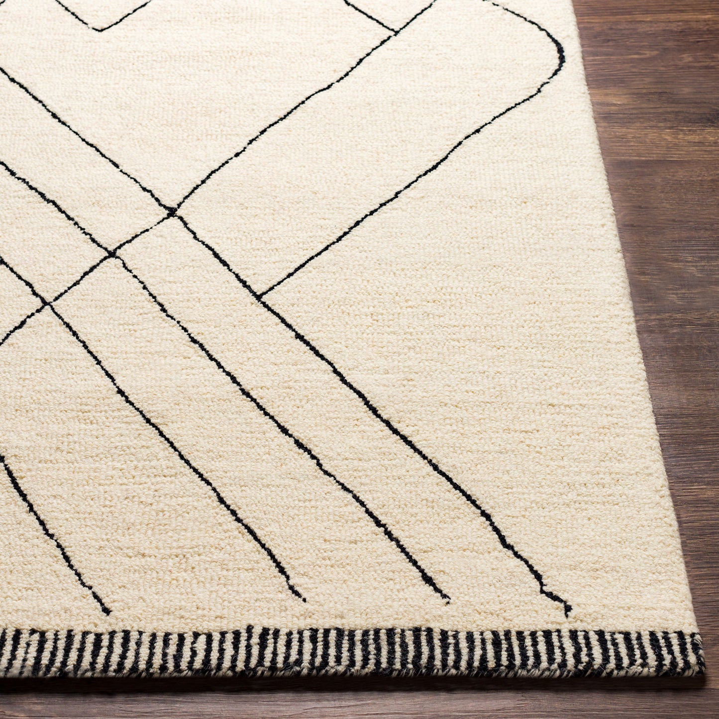 Arsenal Global Cream Modern Hand Tufted Wool Rug