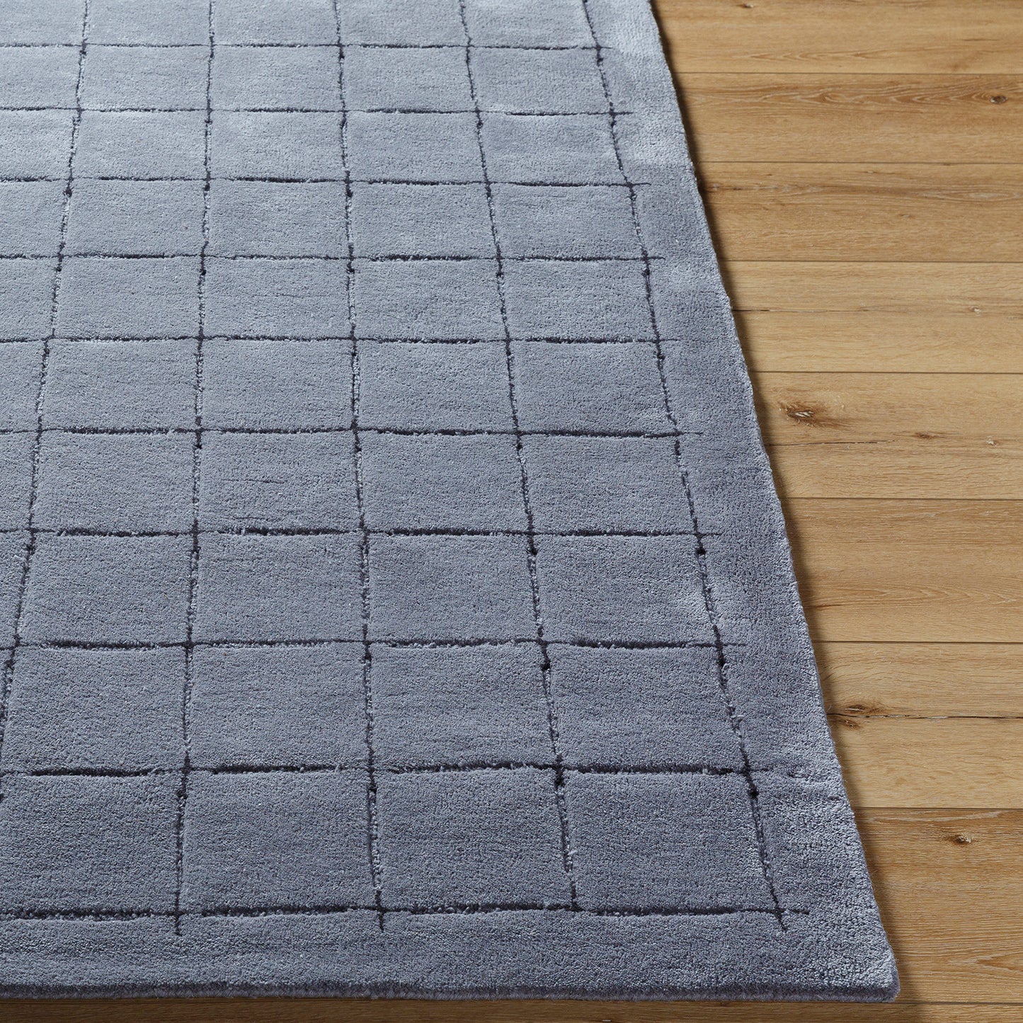 Brook Grey Modern Wool Rug