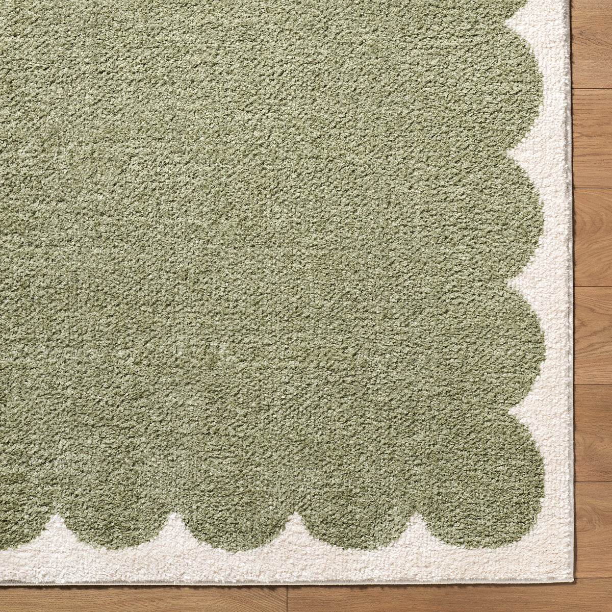 Tivoli Green Washable Shaggy Rug