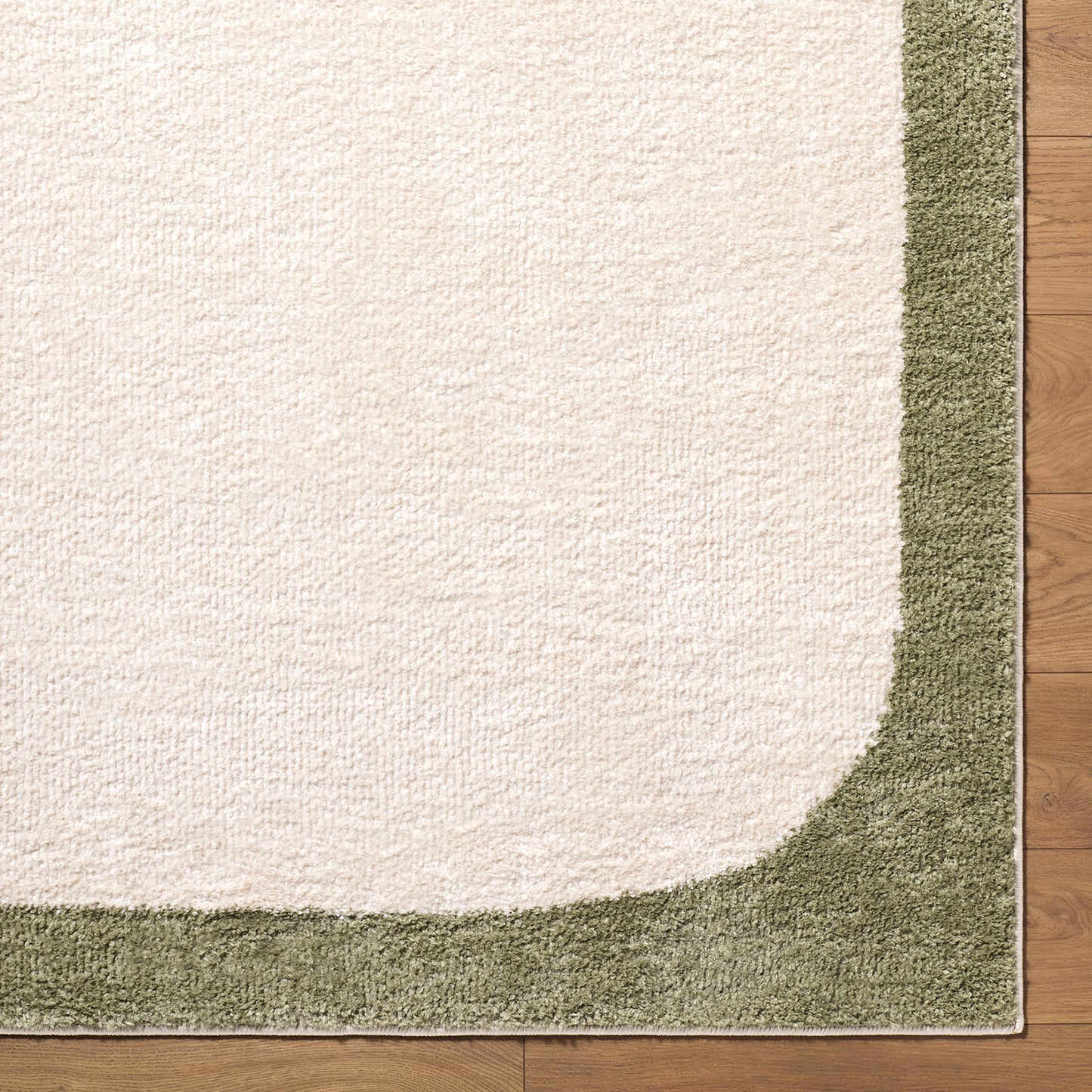 Fossay Cream and Black and Washable Modern Shaggy Rug