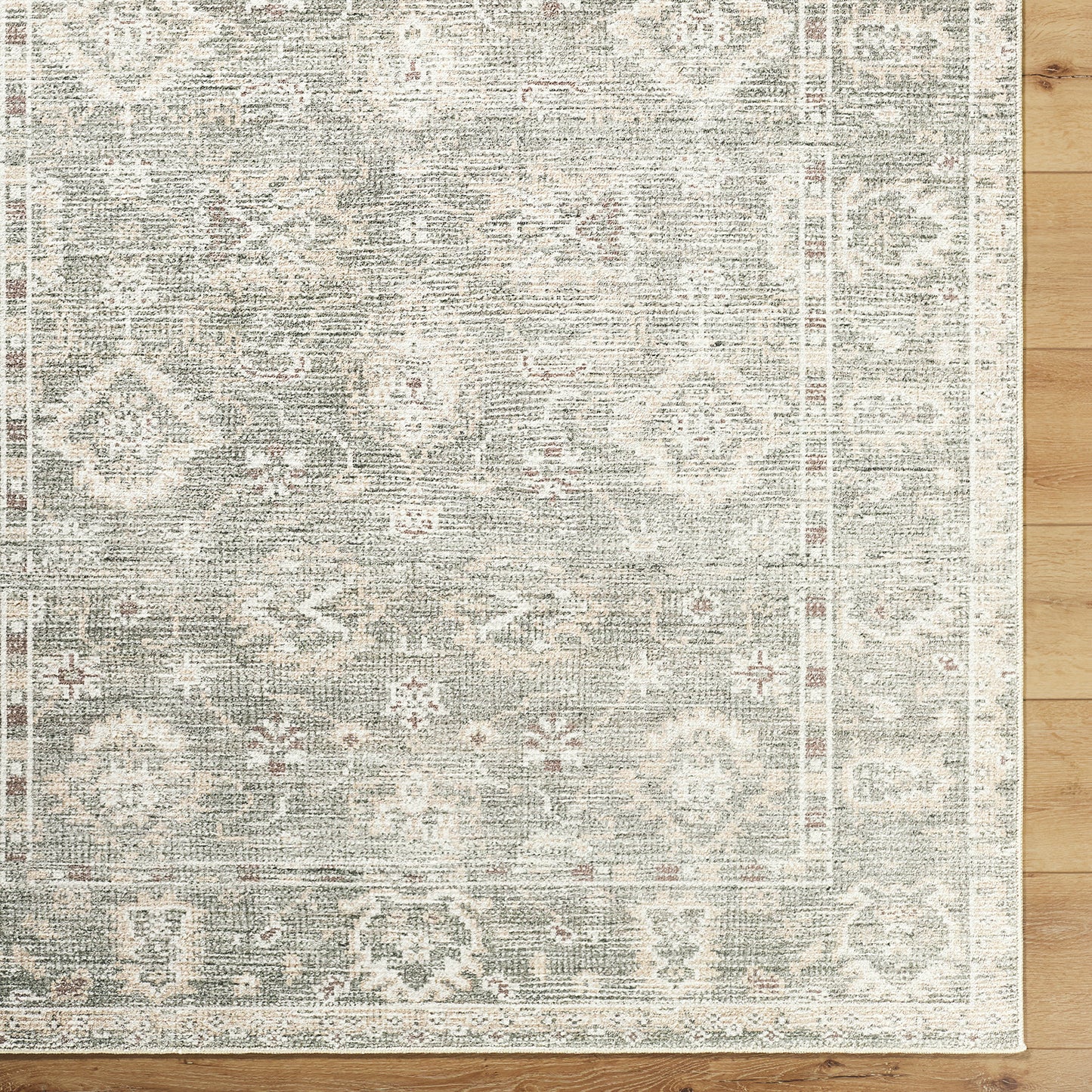 Collins Avenue by Galey Alix Green Vintage Boho Rug