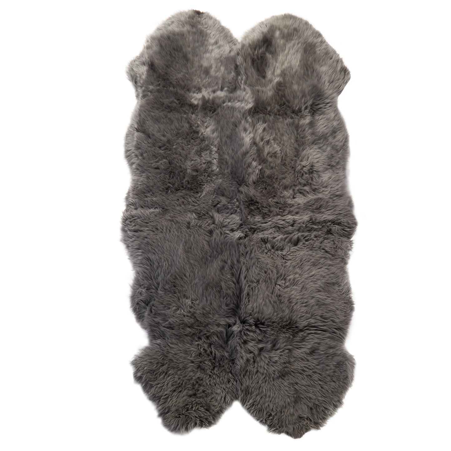 Grey 4 Pelt Sheepskin Rug
