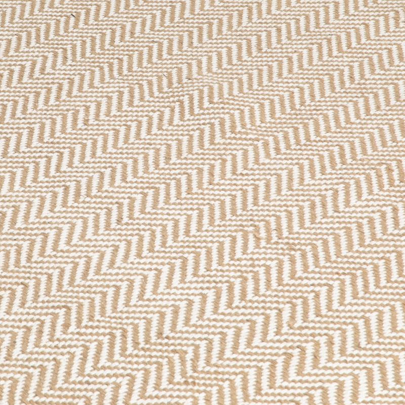 Brown Zig Zag Jute & Cotton Rug