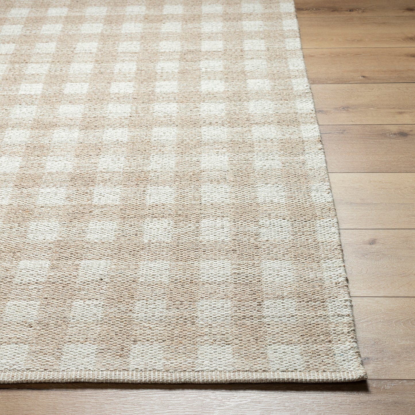 Mardin Global Beige and Cream Geometric Wool Rug