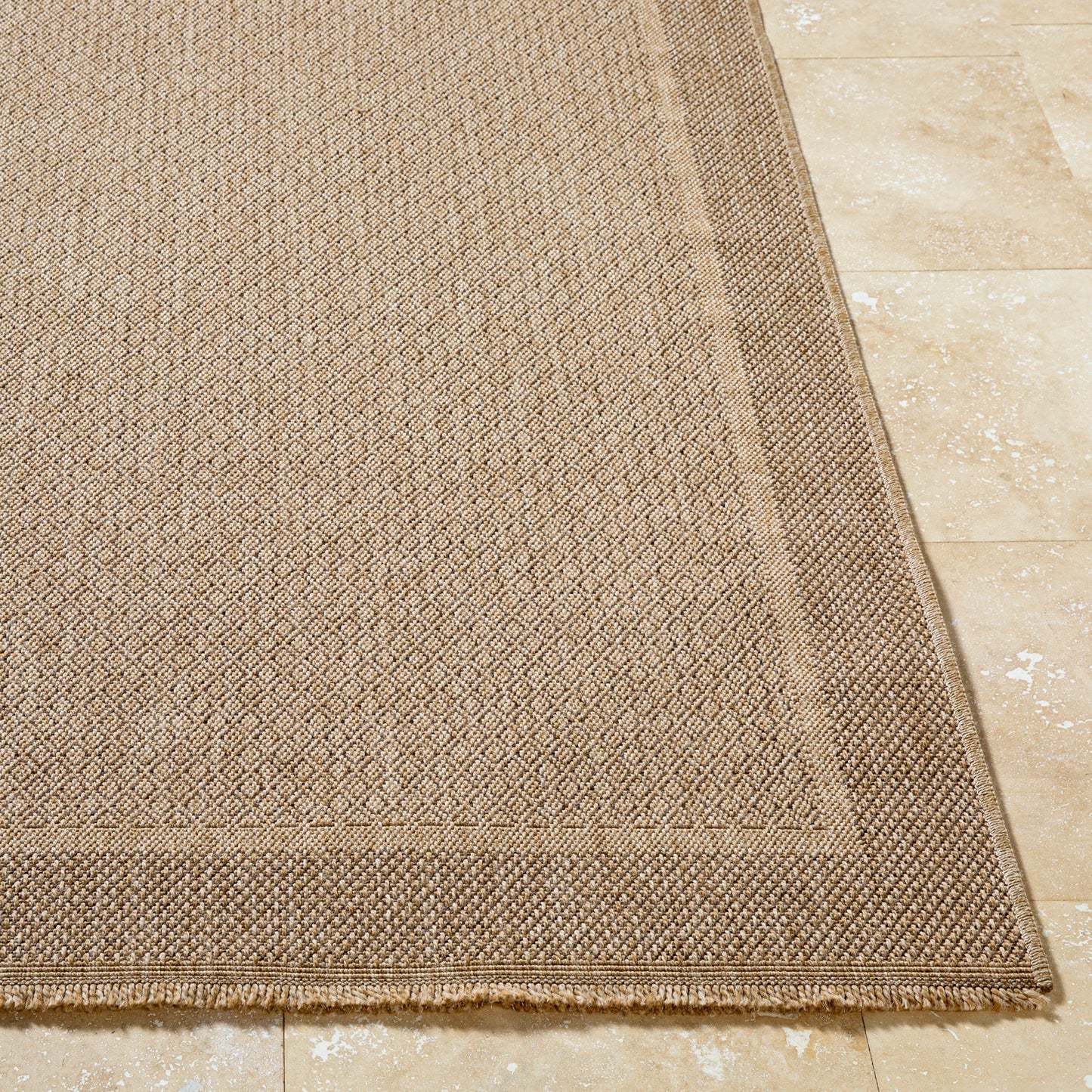 Mirage Cottage Tan Fringe Jute Look Rug