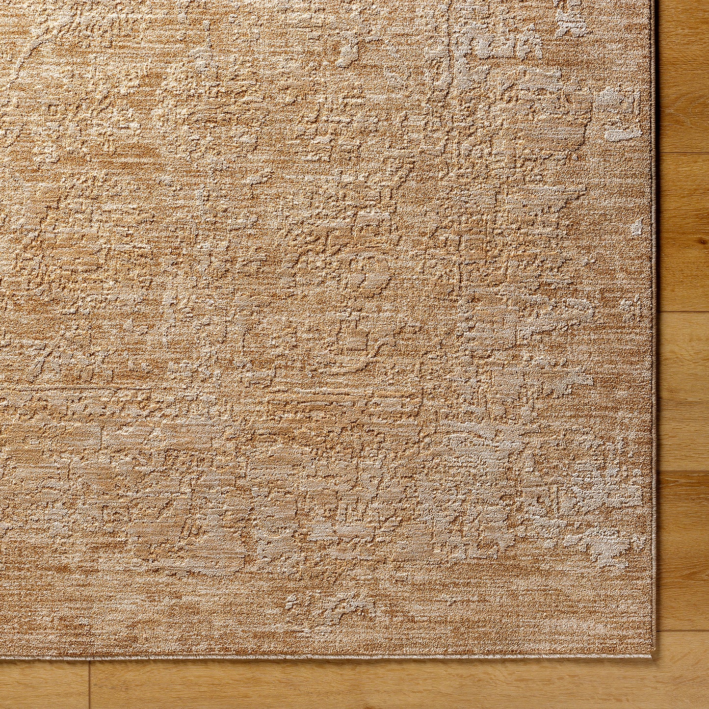 Masterpiece Beige Abstract Boho Fringe Rug
