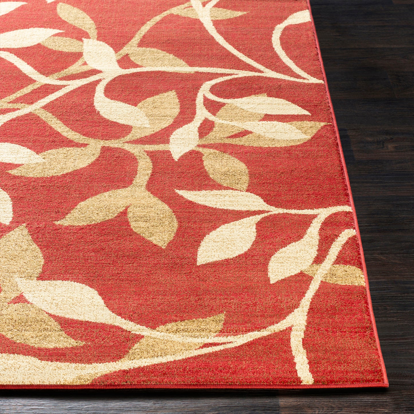 Riley Red and Beige Modern Graphic Rug