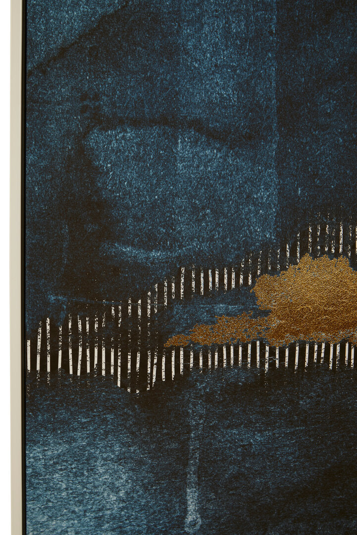 Astratto Blue And Gold Wall Art