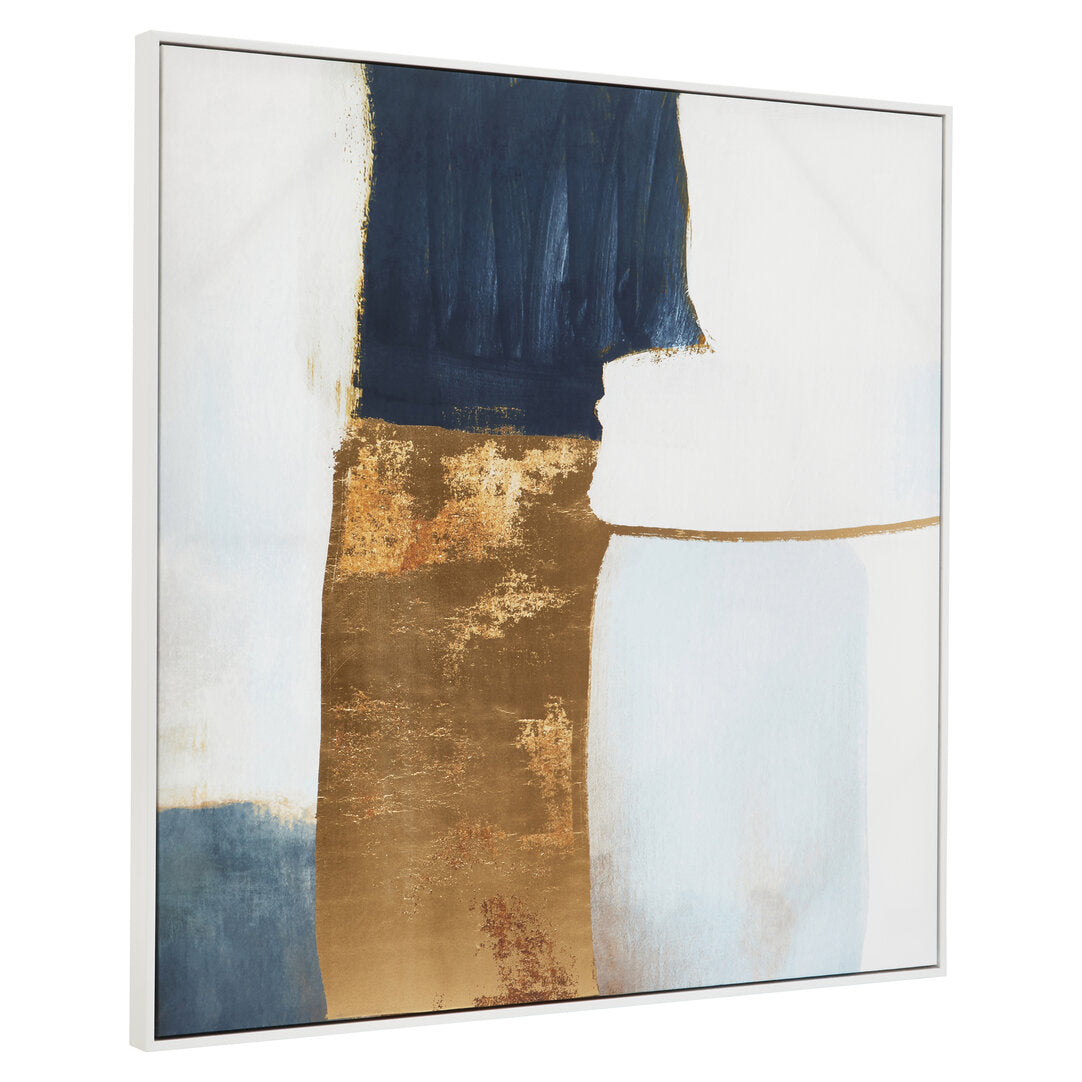 Astratto Blue and Gold Foil Wall Art