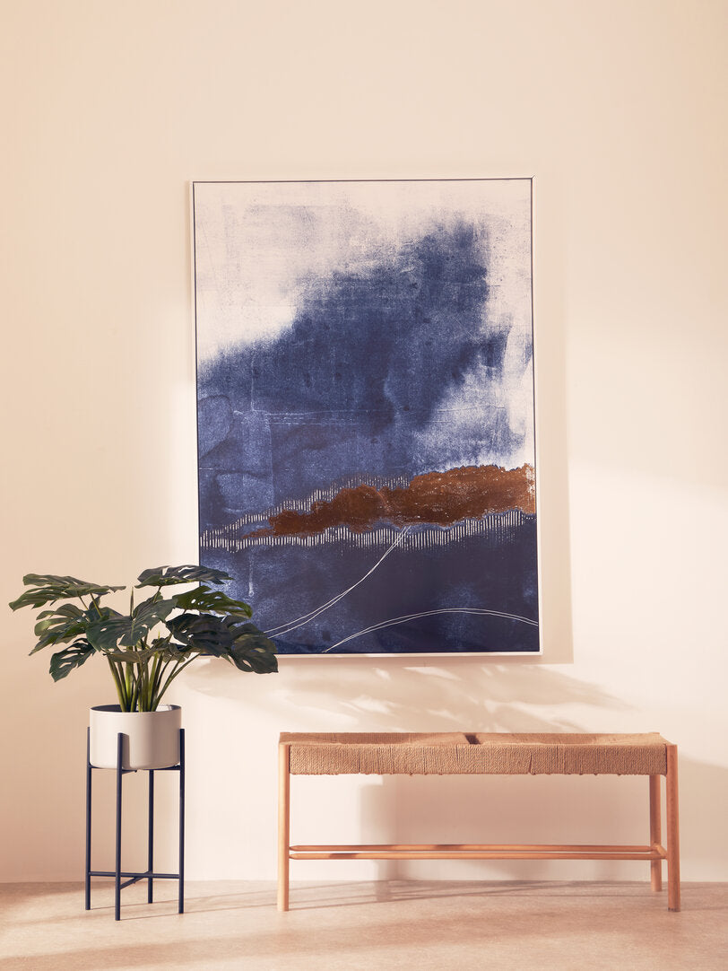 Astratto Blue And Gold Wall Art