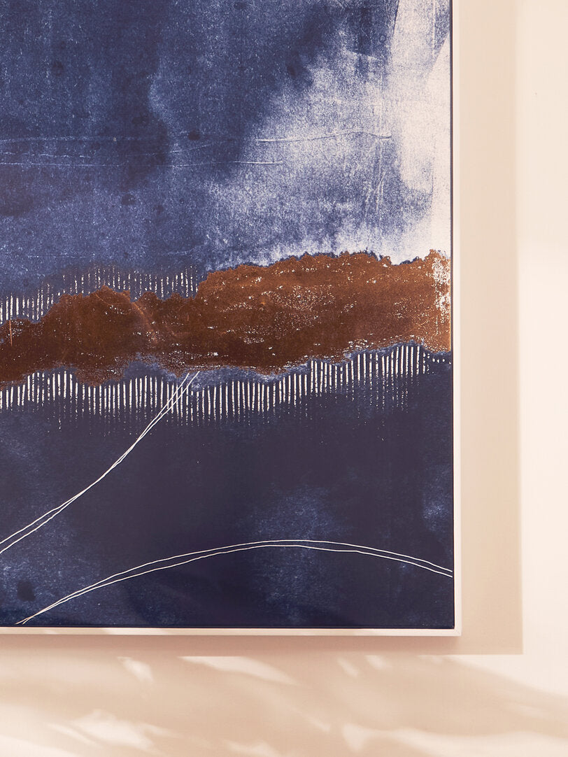 Astratto Blue And Gold Wall Art