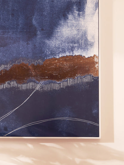 Astratto Blue And Gold Wall Art