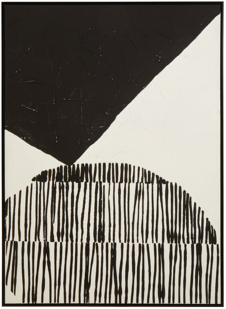 Astratto Black and White Abstract Hand Painted Wall Art