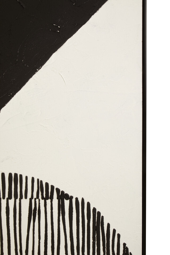 Astratto Black and White Abstract Hand Painted Wall Art