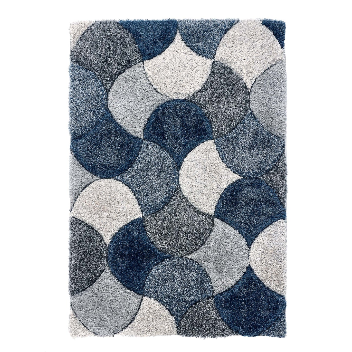 Origins 3D Scallop Large Navy Blue Rug 160cm x 230cm