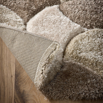 Origins 3D Scallop Large Brown Rug 160cm X 230cm