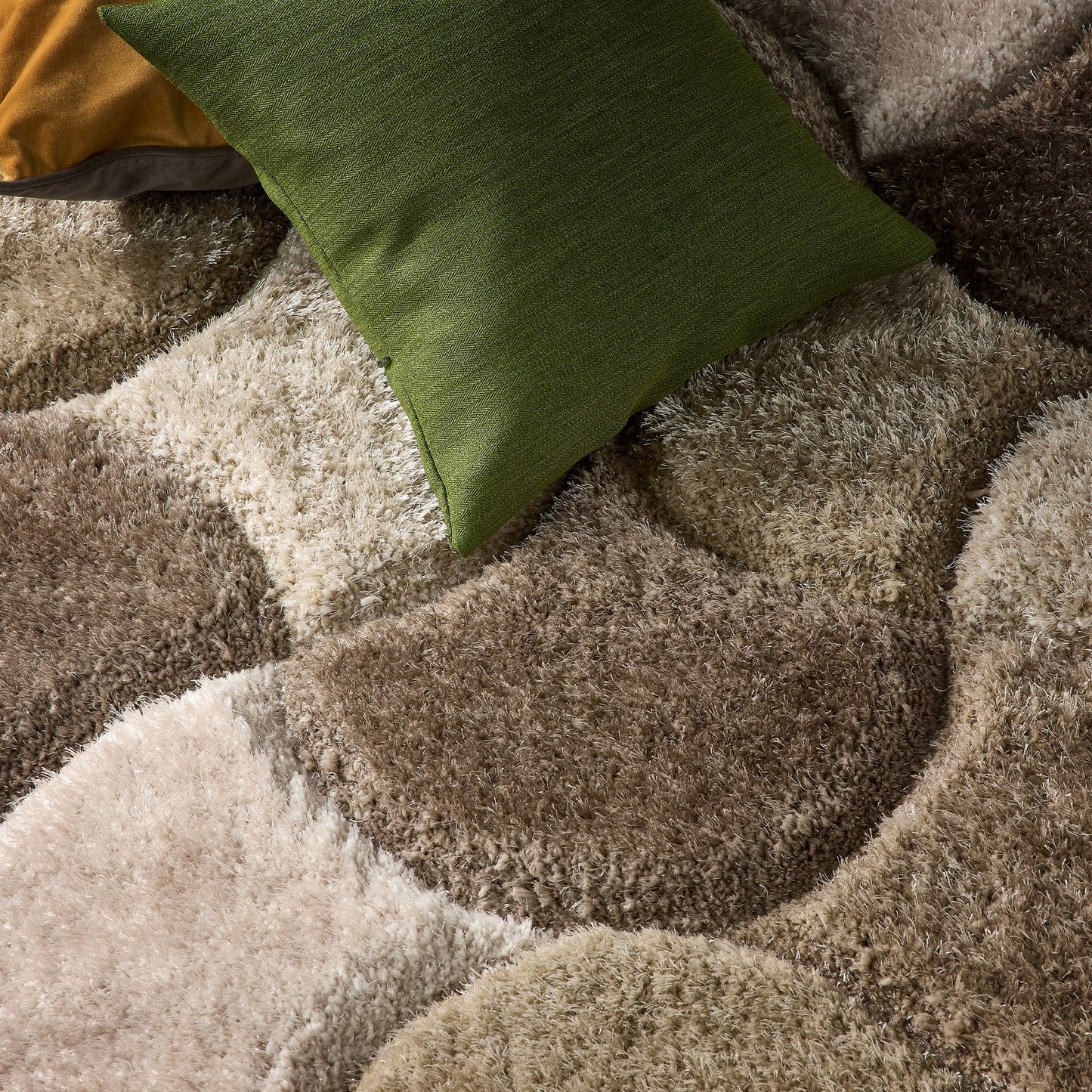 Origins 3D Scallop Large Brown Rug 160cm X 230cm