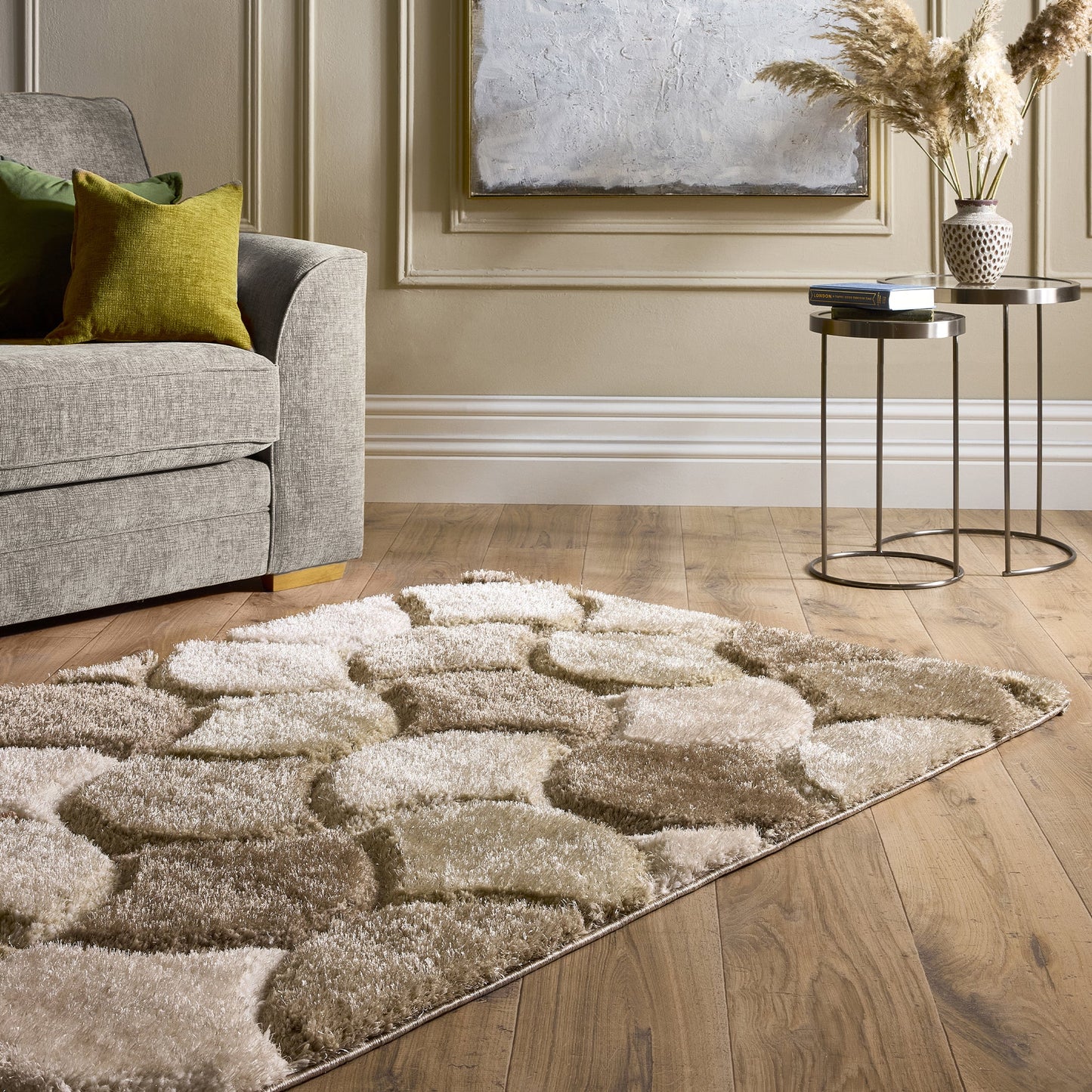 Origins 3D Scallop Large Brown Rug 160cm X 230cm