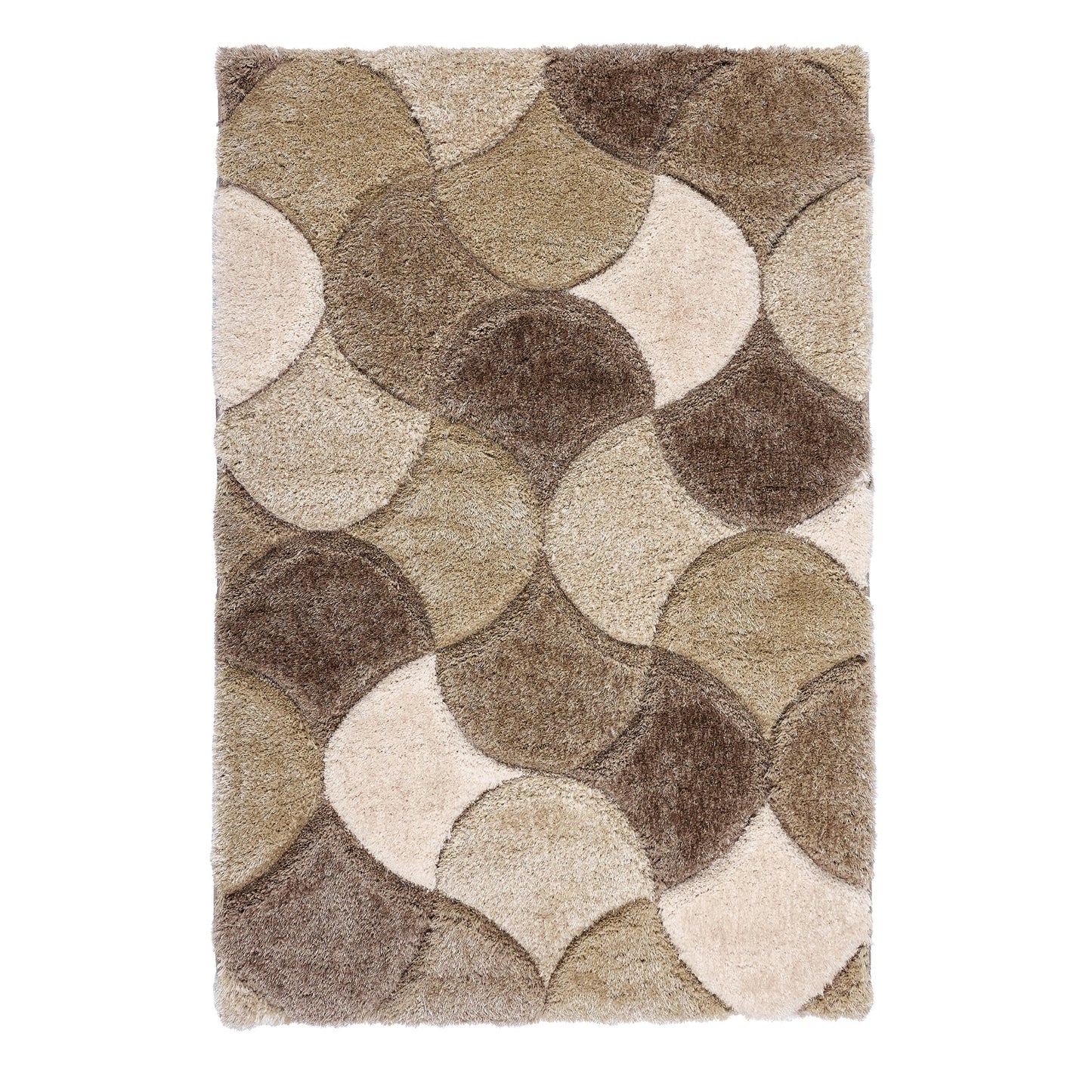 Origins 3D Scallop Large Brown Rug 160cm X 230cm