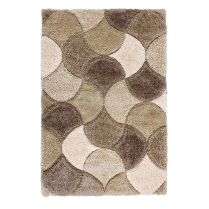 Origins 3D Scallop Large Brown Rug 160cm X 230cm