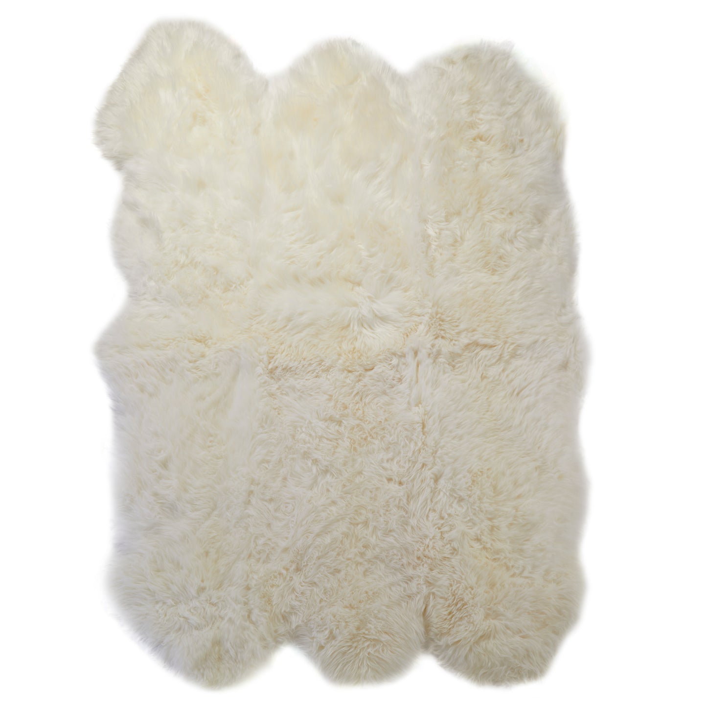 Natural White 6 Pelt Sheepskin Rug