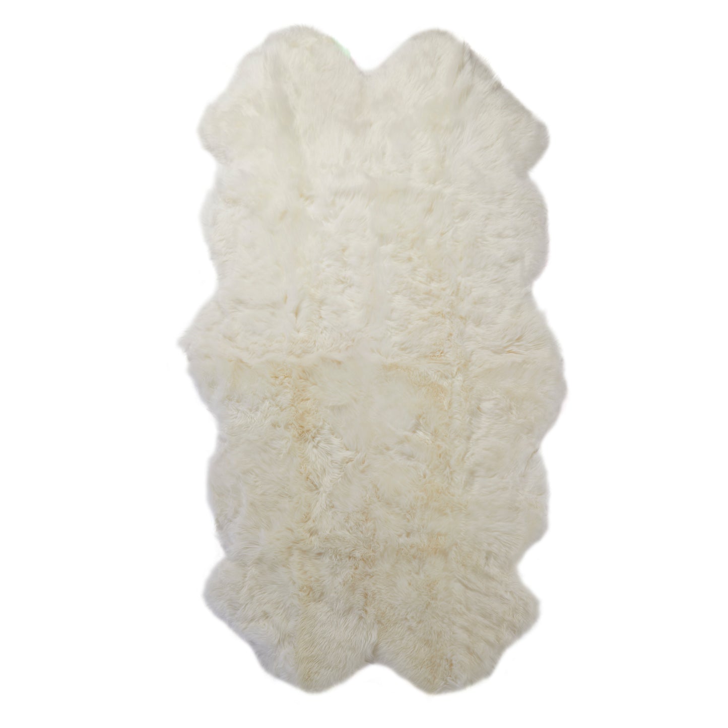 White 4 Pelt Sheepskin Rug