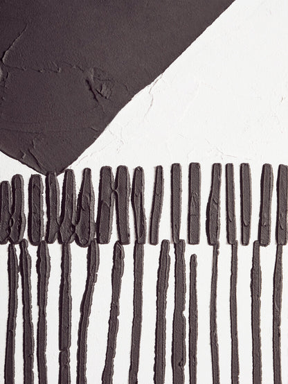 Astratto Black and White Abstract Hand Painted Wall Art