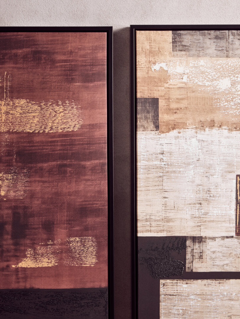 Astratto Set of 2 Geometric Abstract Canvas Wall Art