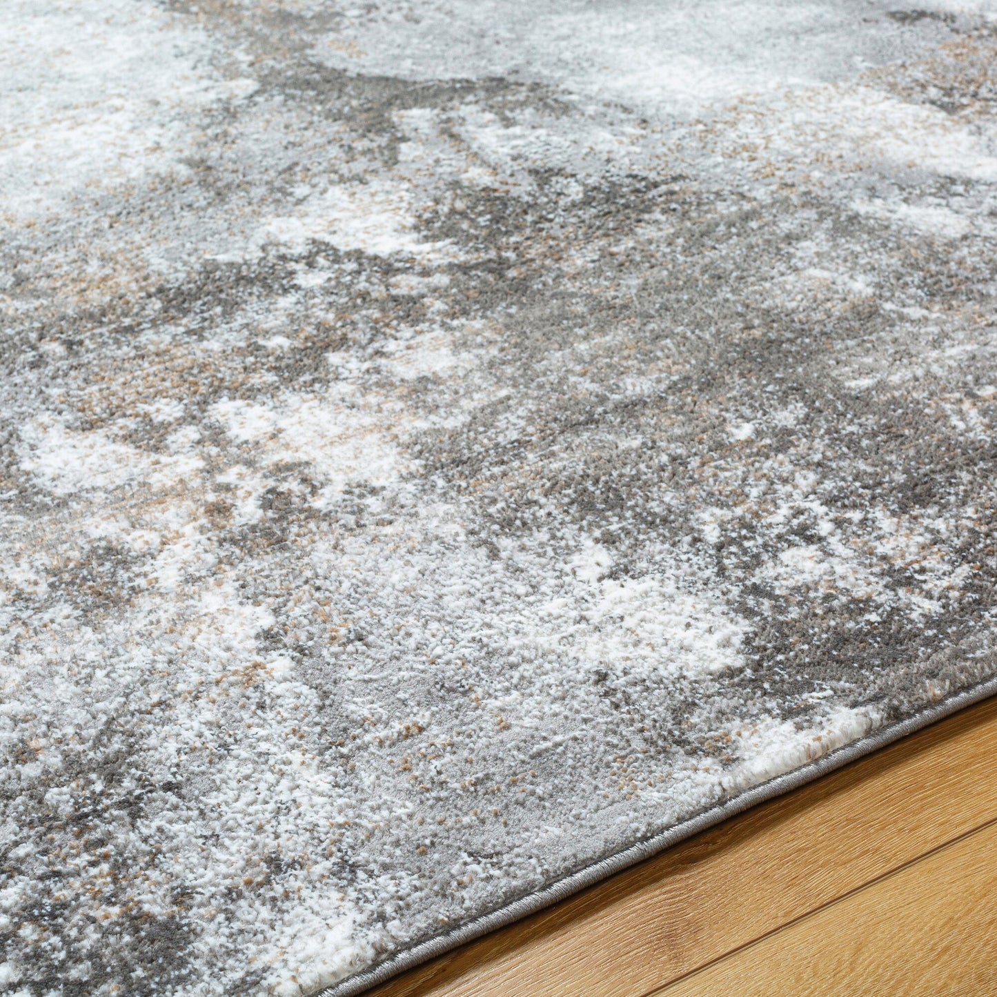 Allegro Grey Abstract Modern Marble Rug
