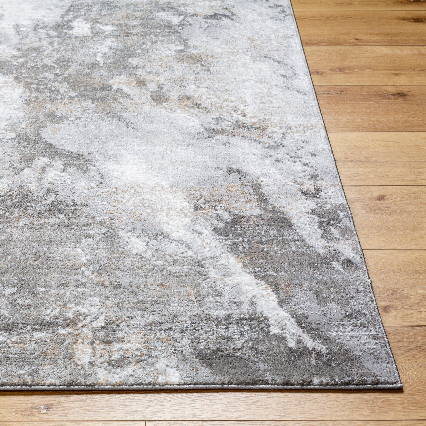 Allegro Grey Abstract Modern Marble Rug