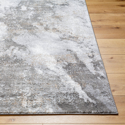 Allegro Grey Abstract Modern Marble Rug