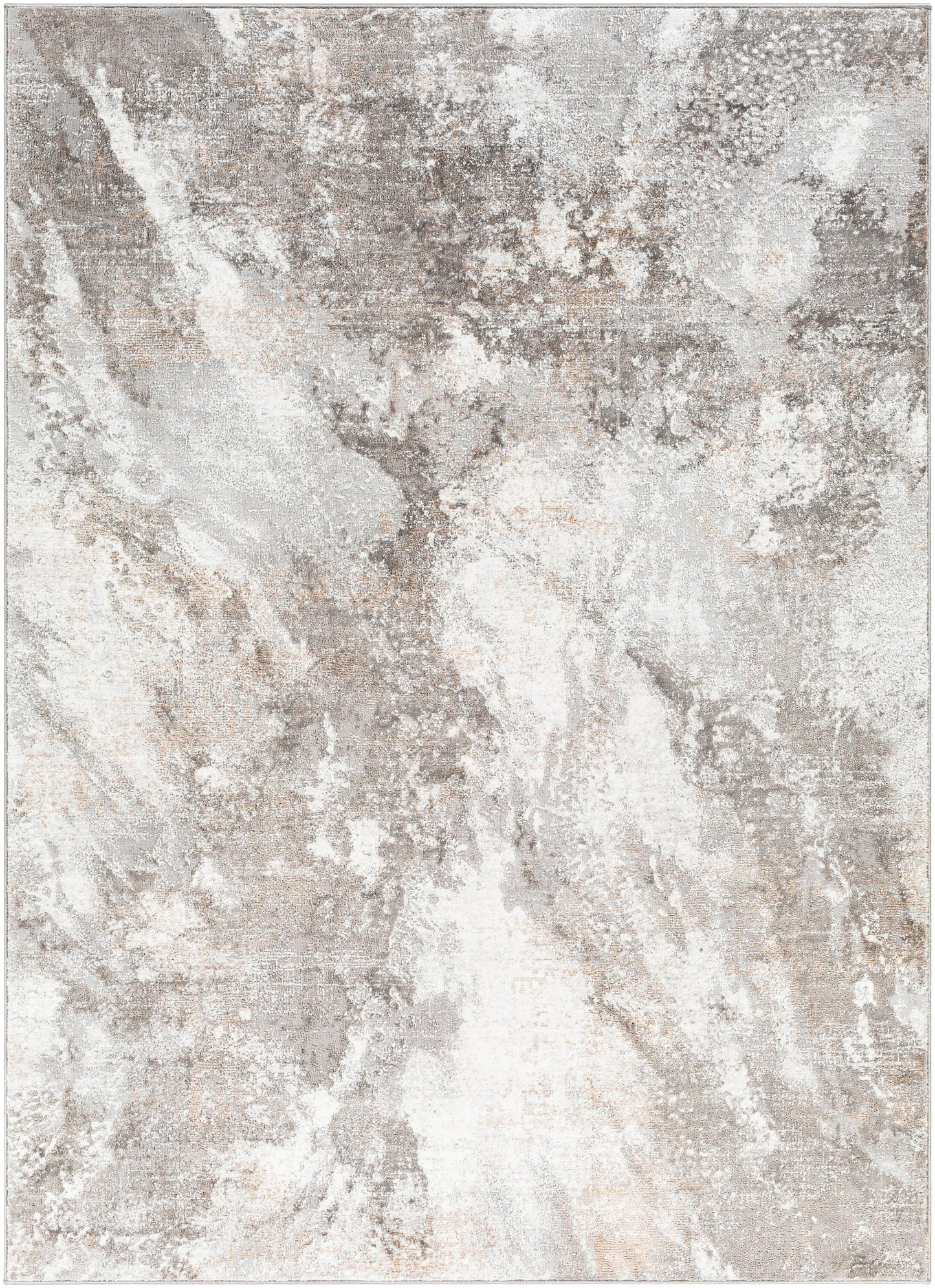 Allegro Grey Abstract Modern Marble Rug