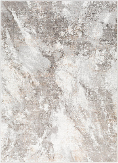 Allegro Grey Abstract Modern Marble Rug