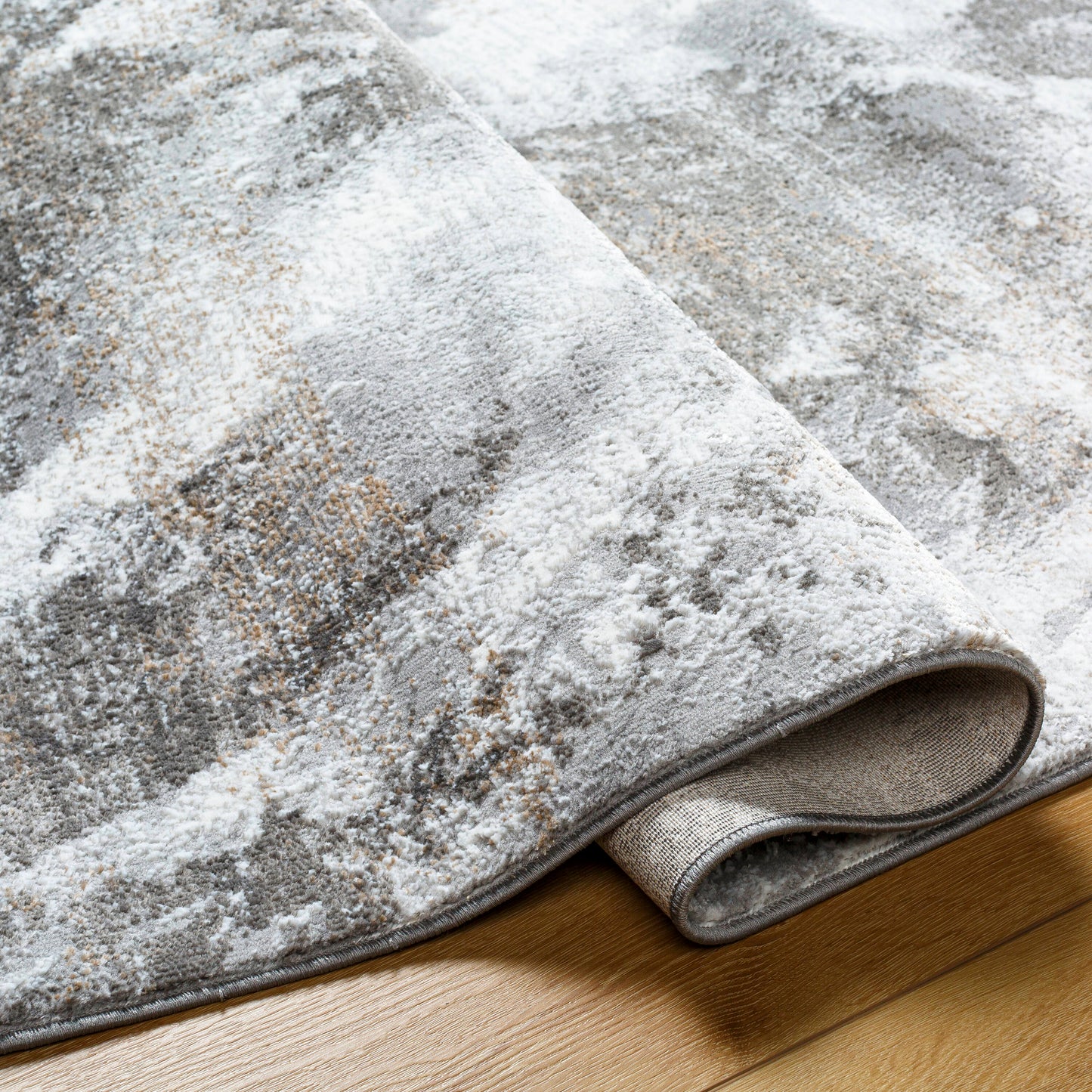 Allegro Grey Abstract Modern Marble Rug