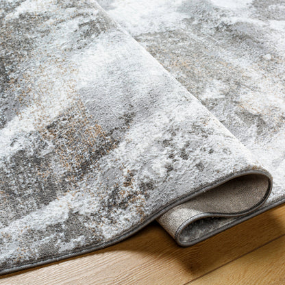 Allegro Grey Abstract Modern Marble Rug