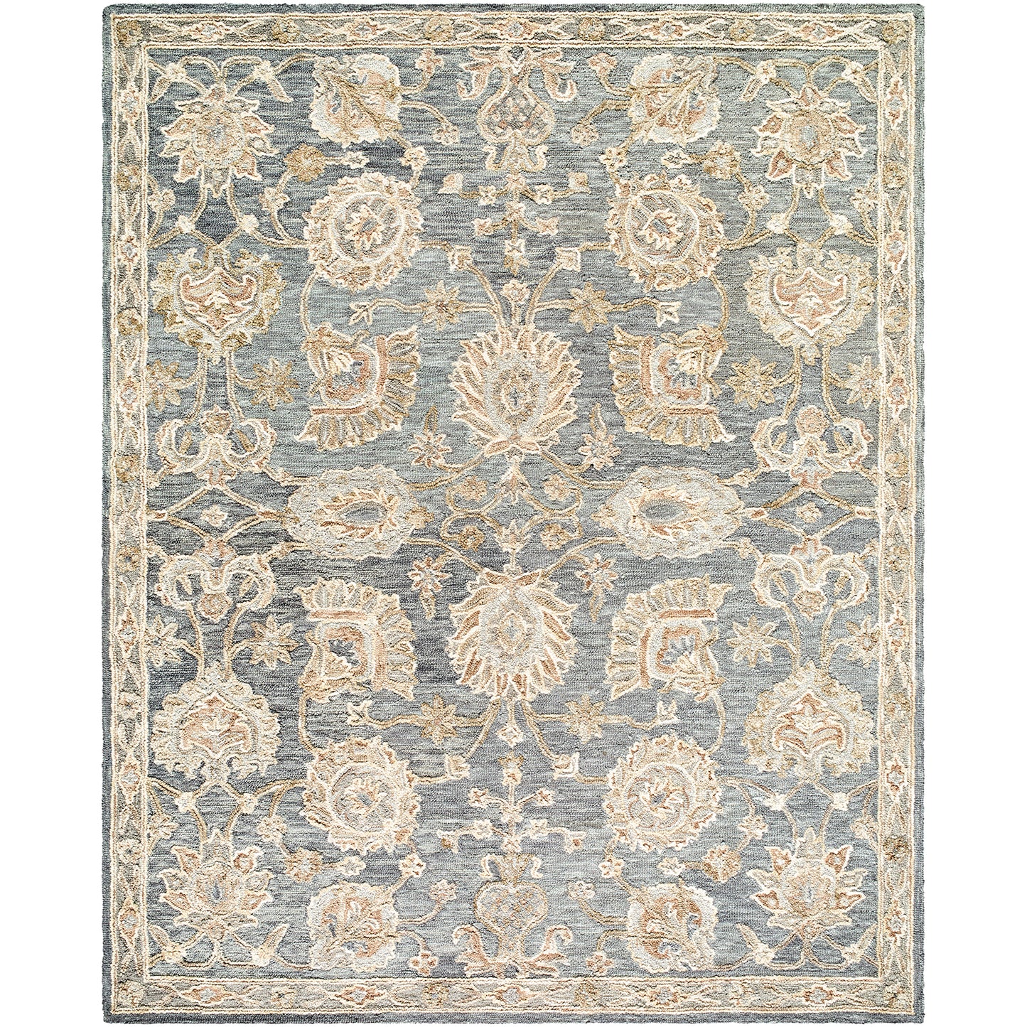 Arnold Blue Traditional Wool Rug