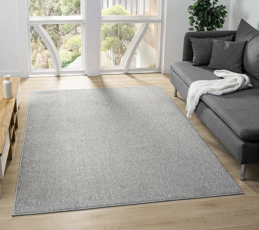 Avior Plain Grey Washable Rug