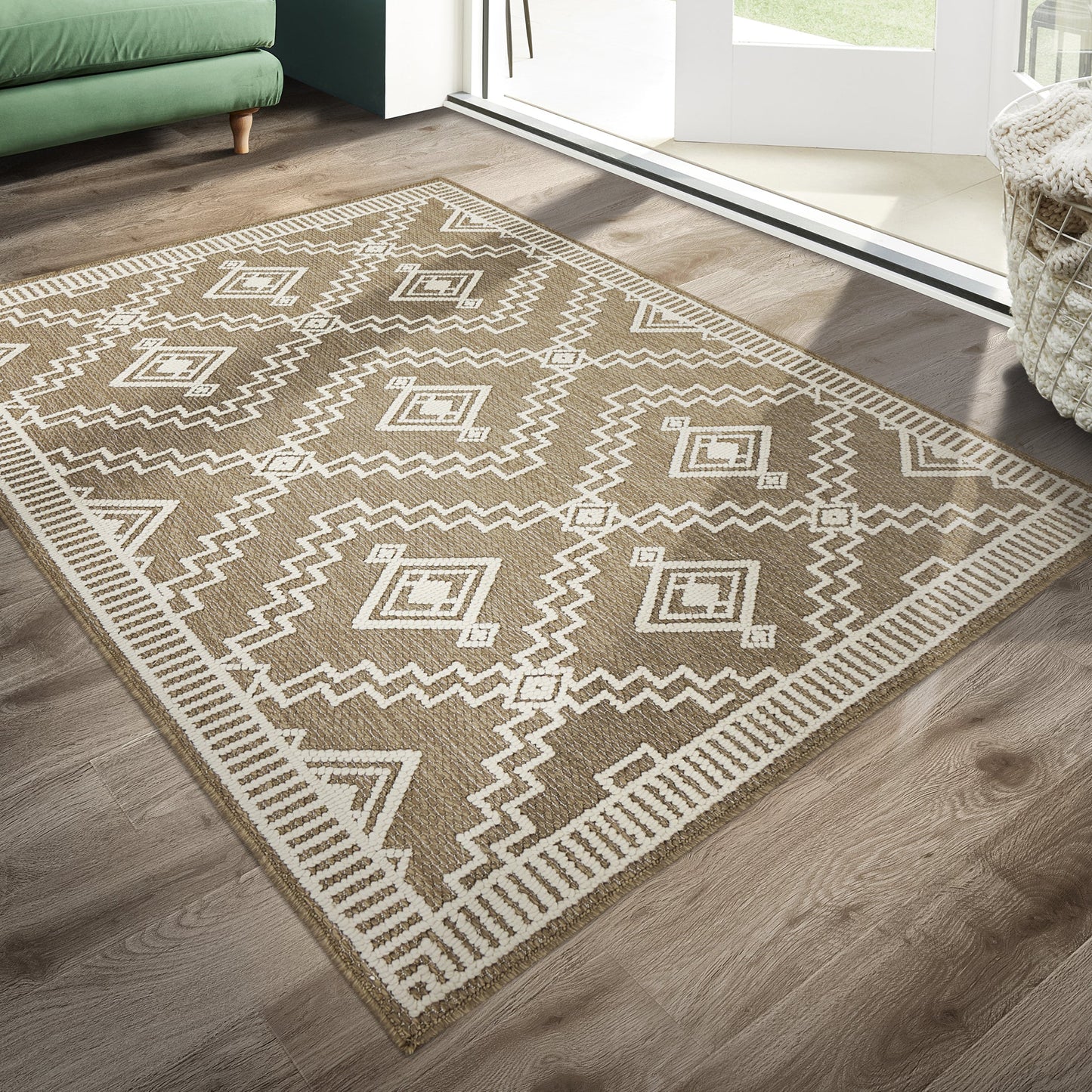 Origins Atlas Diamond Coffee Brown Rug