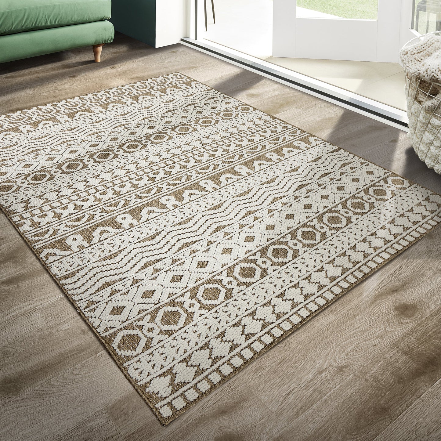 Origins Atlas Graphic Coffee Brown Rug
