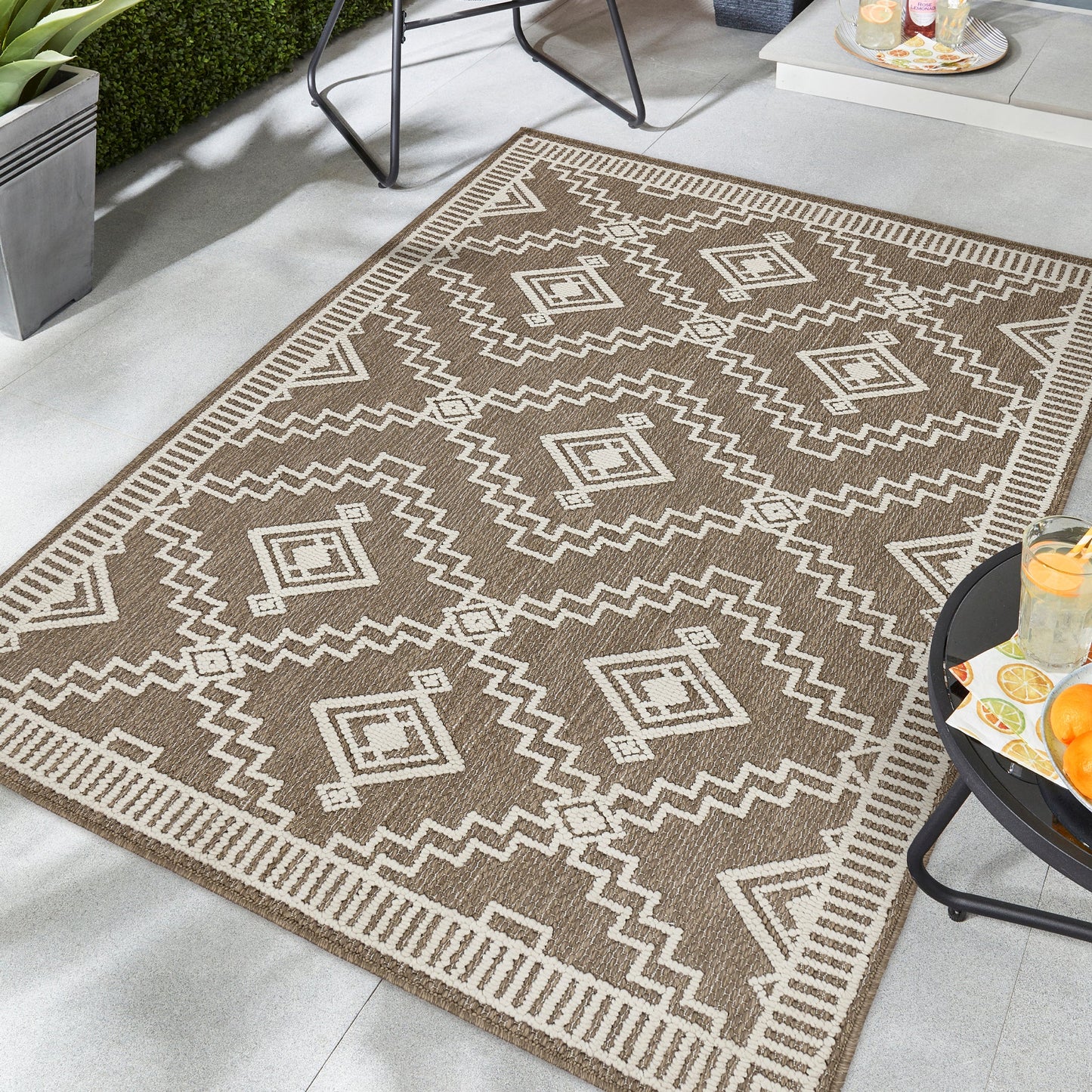 Origins Atlas Diamond Coffee Brown Rug