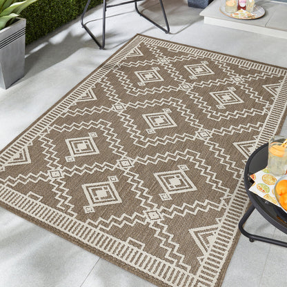 Origins Atlas Diamond Coffee Brown Rug